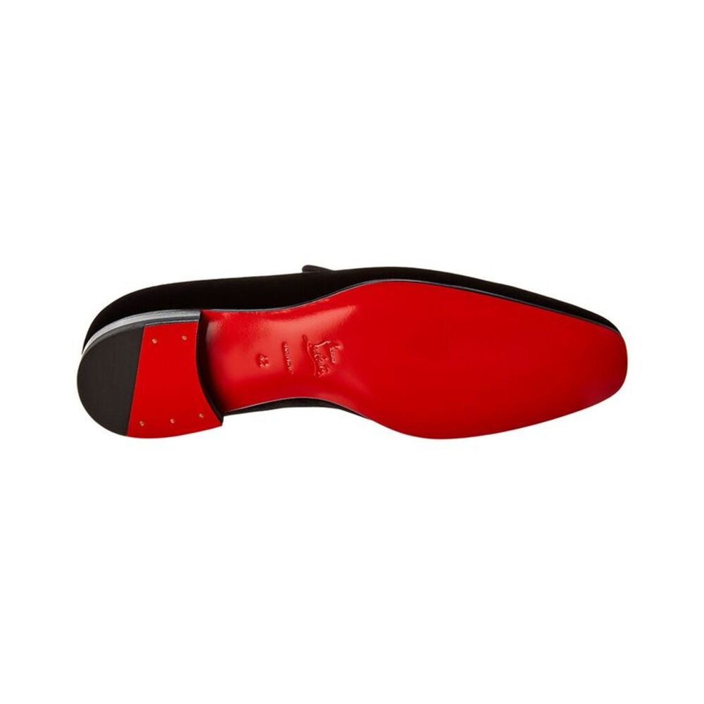 Christian Louboutin Dandelion Velvet Loafer, Black - Picture 4 of 5